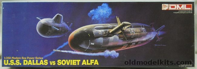 DML 1/350 USS Dallas and Soviet Alfa Attack Submarines, 1005 plastic model kit